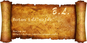 Botos László névjegykártya