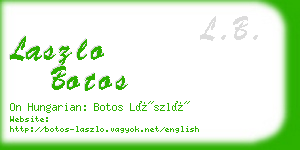 laszlo botos business card